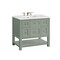James Martin Vanities Breckenridge 36in Single Vanity, Smokey Celadon w/ 3 CM Arctic Fall Top 330-V36-SC-3AF - alternate 3